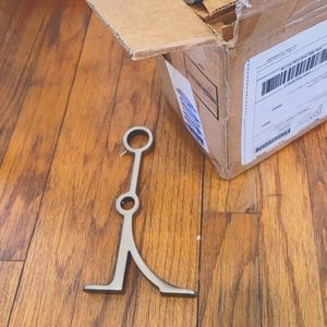 4 new Pottery Barn Double Curtain Rod Brackets Pewter Finish